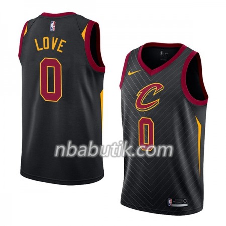 NBA Mænd Trøje Cleveland Cavaliers Kevin Love 0 Nike 2017-18 Sort Swingman